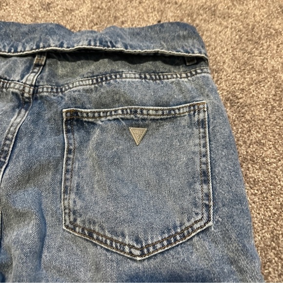 Guess Reda Fold Over High Waist Acid Wash Straight Leg Jeans Women’s Size 30 - Picture 12 of 16